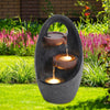 Garden Outdoor Cascading Electric Water Feature Fountain LED Pump Statue Decor