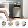 Freestanding Storage Organizer Wooden Bathroom Floor Cabinet-Grey