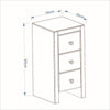 Mirrored Furniture Glass Bedside Cabinet Table With Drawer Bedroom New