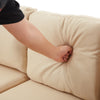 L-Shaped Sofa Bed 3 Seater Corner Sofa Convertible Settee with Storage, Beige