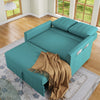 2 Seater Sofa Bed, Convertible Pull Out Sofa Bed with Adjustable Backrest, Green