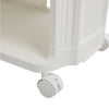 Shoe Rack with Wheels Entryway Hallway Shoes Organizer Storage Shelf Stand White