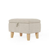 Upholstered Footstool with Storage Bench Chair Ottoman Pouffe Seat Stool Box
