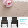 Garden Patio Furniture Outdoor Rattan Effect 2 Piece Set Wicker Chairs w/Cushion