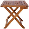 Solid Acacia Wood Folding Garden Table Outdoor Coffee Furniture