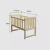 Baby Wooden Bedside Crib Co-Sleeping w/Mosquito Net&Mattress,Newborn-Toddler Cot