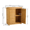 Wooden Garden Shed Tool Storage Cabinet Outdoor Store Cupboard with Asphalt Roof