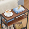 Small End Table for Small Spaces - Slim Side Table with Magazine Holder