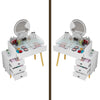 LED Mirror Dressing Table Vanity Make up Desk with 5 Drawers and Stool