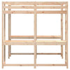 Loft Bed with Desk and Ladder 200x200 Solid Wood Pine F2Z3