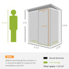 Garden Storage Shed 5 x 3ft With Sloped Roof Sliding Door Tool Organizer NEW UK
