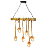 6 Wire Bamboo Hemp Rope Spider Lamp Ceiling Light Fitting Pendant Light Shade