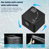 Black Thermostatic Shower Mixer Square Bathroom Concealed Twin Head Valve Set