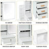 Dressing Table With Drawers Mirror Stool Set Makeup Desk Vanity Table Bedroom UK