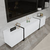 TV Stand Cabinet TV Unit with Low Panel Modern TV Cabinet for Living Room White