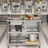 Catering Sink Kitchen Stainless Steel Single/Double Bowl Drainer Unit Prep Table