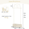 Portable Mobile Clothes Hanging Rod Kids Clothes Rack w/ Basket-White