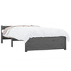 Gecheer Bed Frame Grey Solid Wood 75x190 Small Bed Frame G7U0