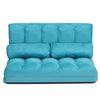 Lazy Sofa Bed Convertible Floor Couch with 6-Level Adjustable Backrest Blue