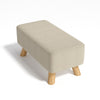 Linen Upholstered Shoes Bench Footrest Foot Stool Ottoman Seat with 4 Wood Legs