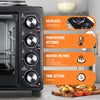 36L Mini Oven Hob Cooker Grill With Electric Hob Double Hotplate Table Top Black