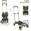 2-in-1 Hand Sack Truck Trolley, Folding Platform Cart Dolly, 120kg Load Capacity