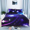 3D Galaxy Duvet Cover with Pillow Cases Universe Bedding Set Single Double King