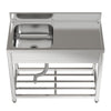 Catering Sink Commercial Kitchen Stainless Steel Single Bowl Sink Right Platform
