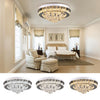 40/50cm Flush Mount Modern Square Ceiling Chandelier Crystal Light Lamp Pendant