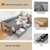 Upholstered Bed 3ft Single Daybed Sofa Bed w/ Side Storage Compartment 2 Drawers