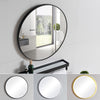 Round Wall Mounted Mirror Circle Frame Bathroom Bedroom Makeup Dressing Mirror