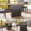 Extendable Dining Table with Hidden Storage Space Telescopic Table Kitchen Table