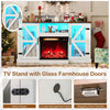 TV Cabinet for TVs up to 68” 150 CM Media Console Table-White