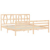 Bed Frame with Headboard 200x200 Solid Wood J5Z9