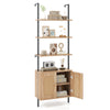 Wall Mount Bookshelf Open Wall Storage Shelves 6-tier Tall Display Rack Cabinet