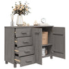 Sideboard Grey 113x40x80 Solid Wood Pine V4S9