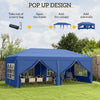 6m x 3m Garden Heavy Duty Pop Up Gazebo Marquee Party Tent Wedding Canopy New