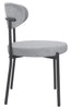 set of 4 Grey Velvet Dining Chairs Velvet Seat Chairs Plush seat and backrest