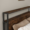 Double/King Size Bed Frame with Storage Headboard, 4 Drawers Platform Slats Bed