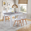 Rectangular Kitchen Dining Table Wooden Table 4-6 Seats Family Party Table White