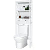 Over-the-Toilet Storage Cabinet Bathroom Storage Organizer w/Shelves & Drawer
