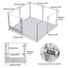 XXL Acrylic Dog Playpen Fence Safe Round Corner Guard Pet Whelping Box Cage Bed