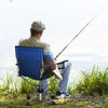 Folding Camping Chair 360° Swivel Portable Beach Outdoor Seat W/ Cup Holder &Bag