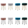 Velvet Round Dressing Stool Makeup Chair Footstool Footrest Ottoman Hairpin legs