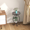 Outdoor Plant Stand Mosaic Round Side Table Accent End Table Bistro Coffee Table