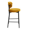 Dusk Mia Mustard Matte Velvet Set of 2 Barstools RRP £399