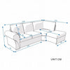 Panana Sofa Suite Set 3 2 or Corner Chaise in Dark Grey Or Light Grey