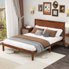 King Size Bed Frame Wood Platform Bed 22 CM Under-bed Storage Space-Walnut