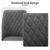 2pcs Dining Chairs Faux Leather High Back Diamond Padded Seat Chair Restaurant