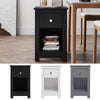 Small Side Table Slim Narrow Wooden Night Stand Bedside Drawer Storage Cabinet